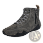 Men's Leather High Top Boots with Side Zipper