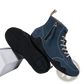 Men's Leather High Top Boots with Side Zipper