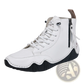 Men's Leather High Top Boots with Side Zipper