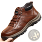 Men's Leather Hiking Boots Rugged Outdoor Shoes