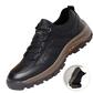 Men's Leather Hiking Shoes Vintage Casual Footwear