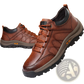 Men's Leather Hiking Shoes Vintage Casual Footwear