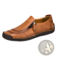 Men's Leather Loafers Zipper Business Casual Shoes