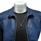 Men's Leather Motorcycle Jacket Slim Fit Biker Coat