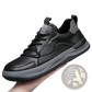 Men's Leather Perforated Breathable Sneakers