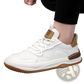 Men's Leather Perforated Breathable Sneakers
