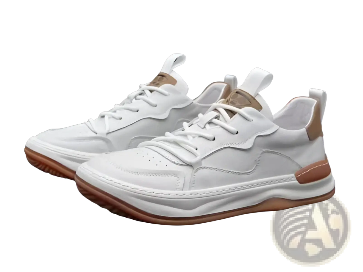 Men's Leather Perforated Breathable Sneakers