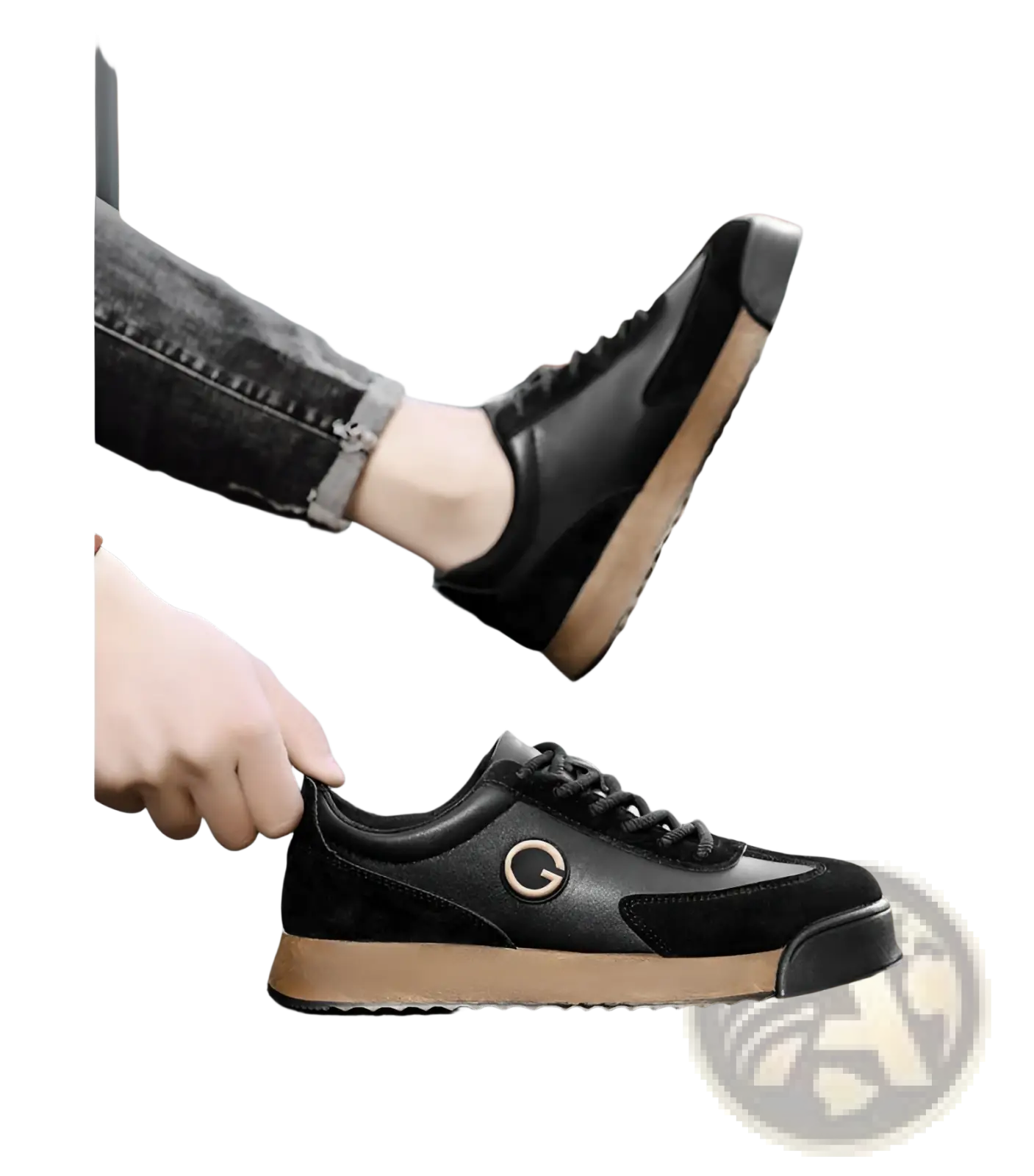 Men's Leather Waterproof Casual Sneakers