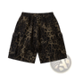 Men's Leopard Print Denim and Cargo Workwear Shorts