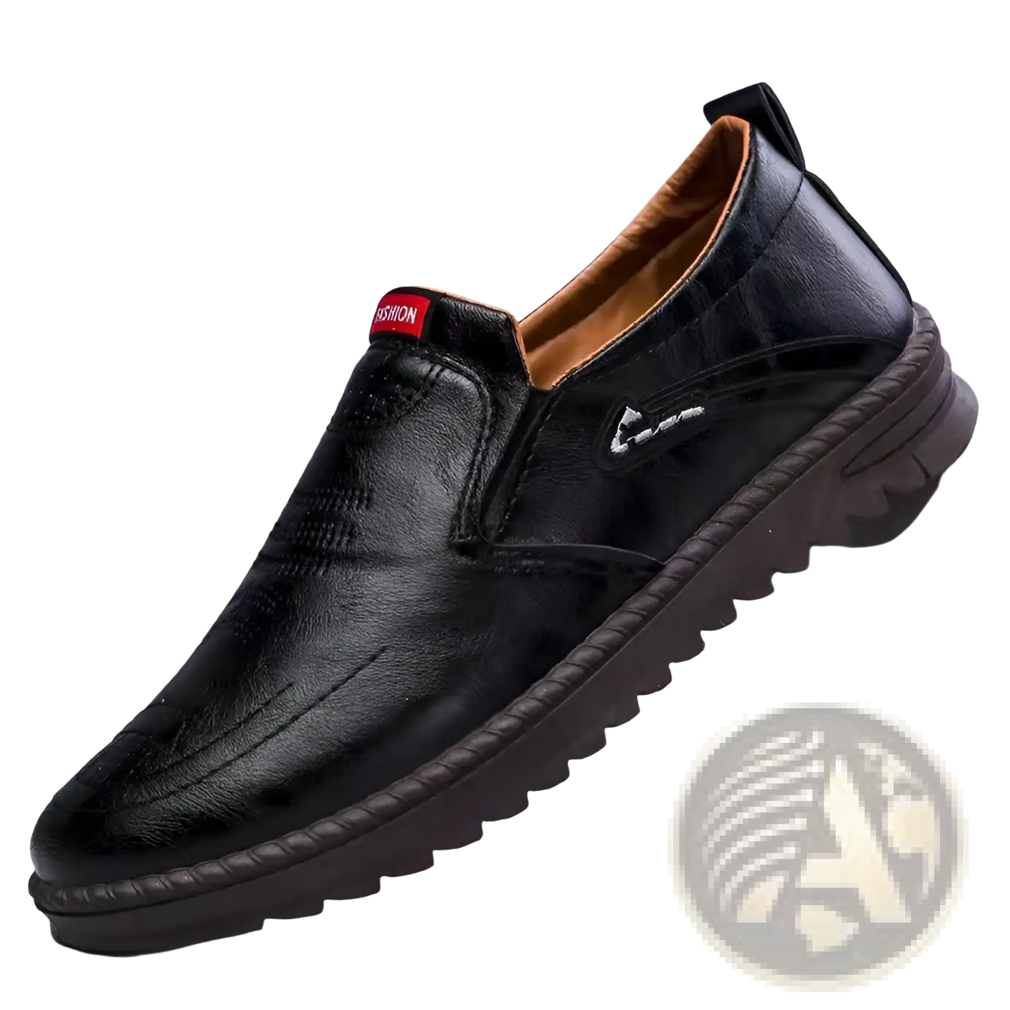 Men's Lightweight Breathable Faux Leather Slip on Shoes