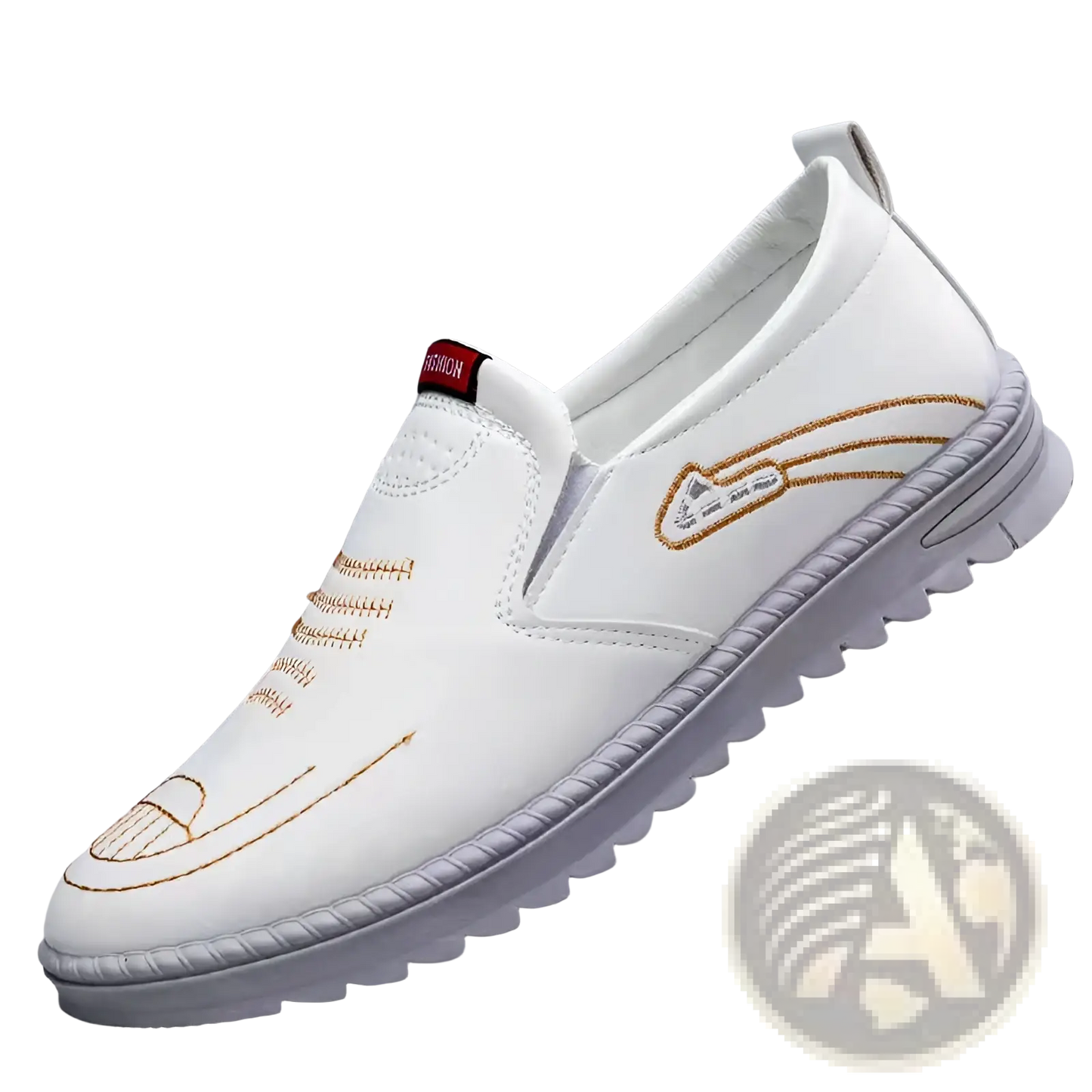 Men's Lightweight Breathable Faux Leather Slip on Shoes