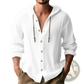 Men's Lightweight Hooded Button Up Cardigan Shirt