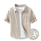 Men's Lightweight Loose Fit Linen Short Sleeve Shirt