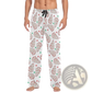 Men's Lightweight Printed Pajama Pants with Drawstring