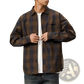 Men's Loose Fit Retro Plaid Long Sleeve Button Up Shirt