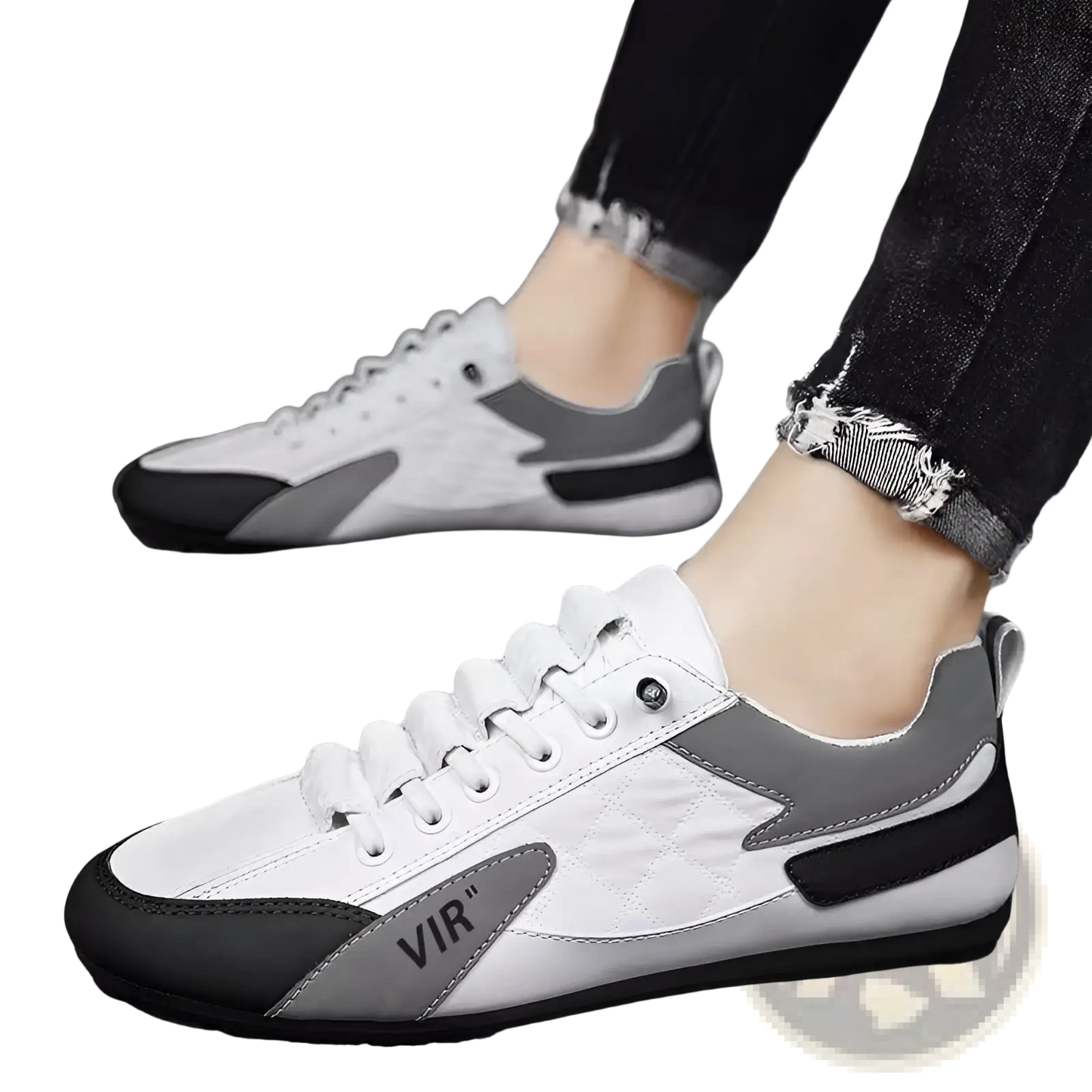 Men's Low Top Quilted Athletic Fashion Sneakers