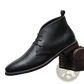 Men's Lychee Pattern Cowhide Chelsea Martin Boots