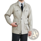 Men's Lyocell Blend Utility Safari Jacket with Flap Pockets