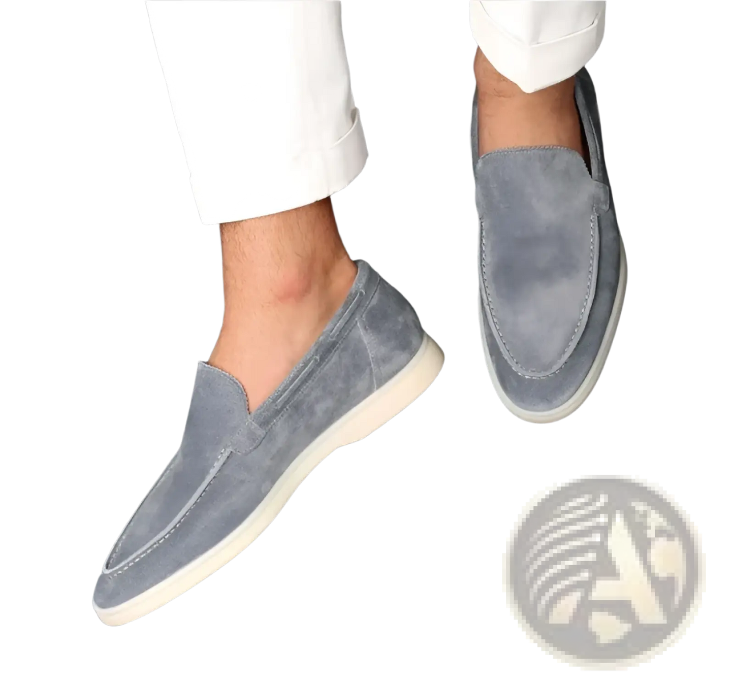 Men's Matte Suede Slip on Loafers with Rubber Sole