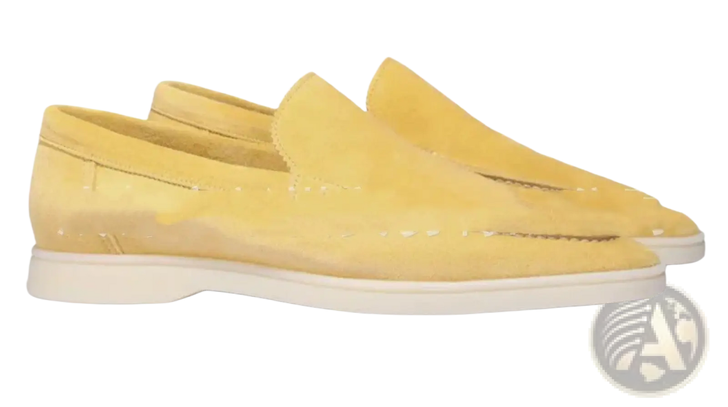 Men's Matte Suede Slip on Loafers with Rubber Sole
