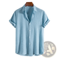 Men's Minimalist Textured Short Sleeve Grid Shirt