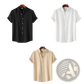 Men's Minimalist Textured Short Sleeve Grid Shirt