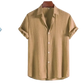 Men's Minimalist Textured Short Sleeve Grid Shirt