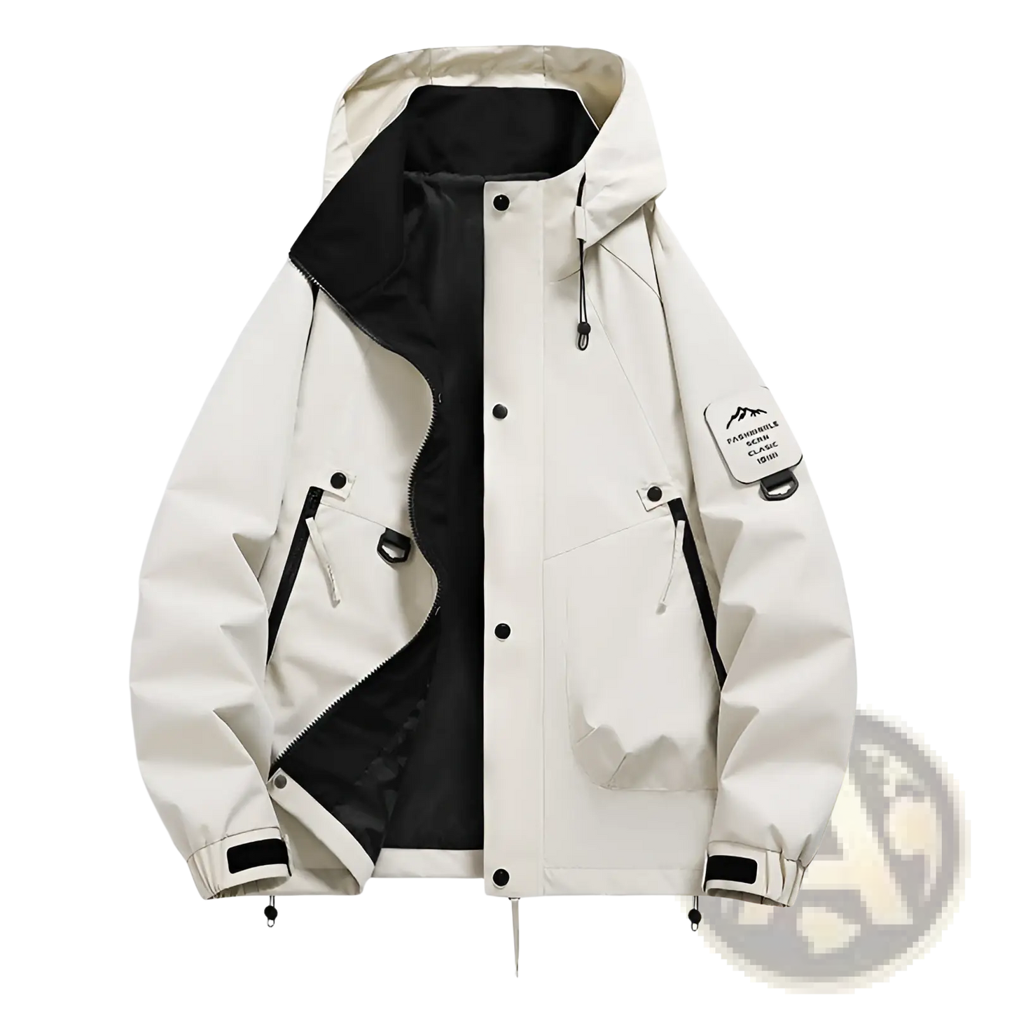 Men's Modern Waterproof Windproof Hooded Utility Jacket