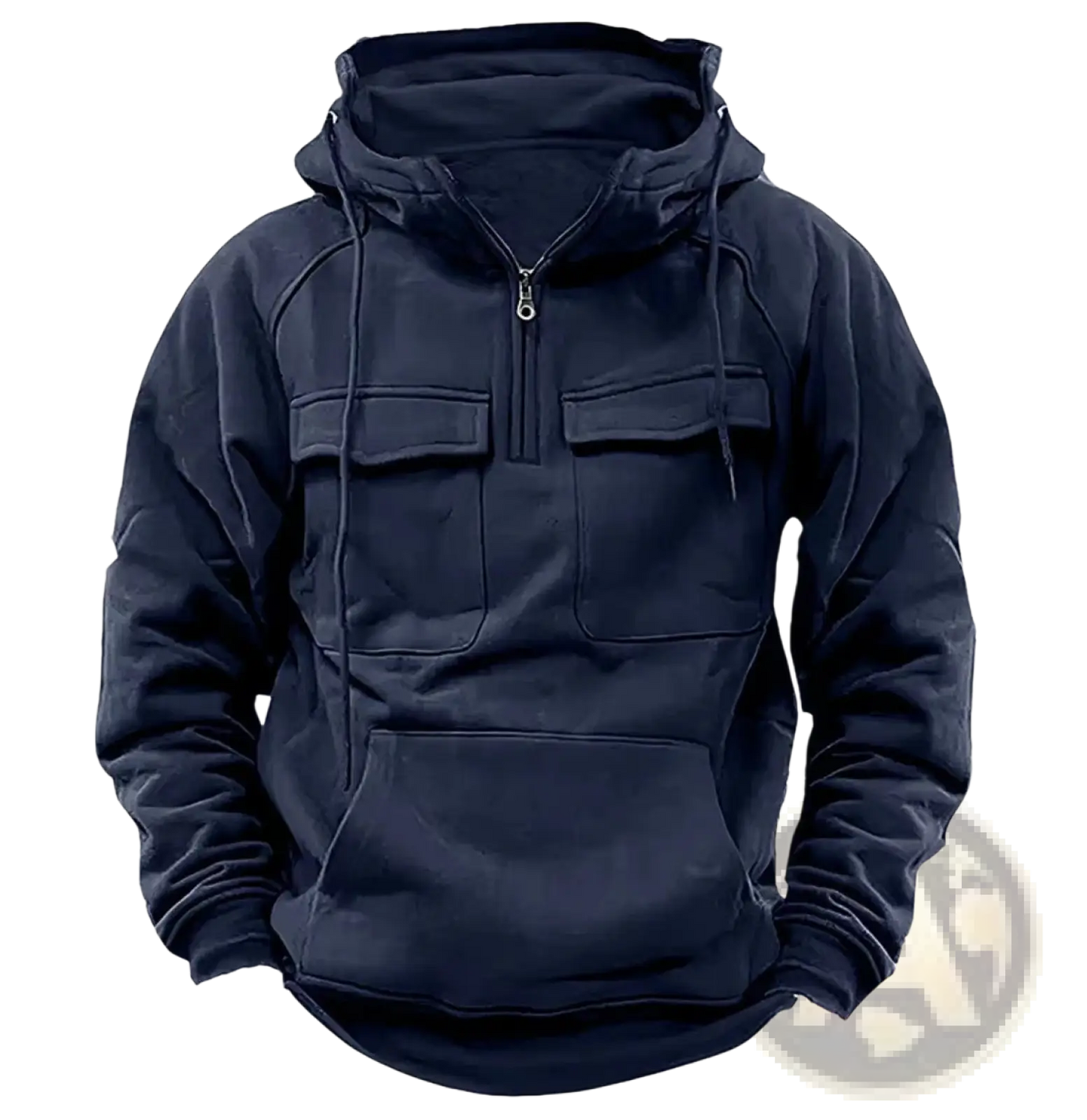 Men's Multi Pocket Half Zip Fashion Hoodie
