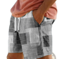 Men's Patchwork Houndstooth Streetwear Casual Shorts