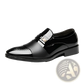 Men's Patent Leather Buckle Loafers for Business and Formal Wear