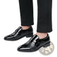 Men's Patent Leather Buckle Loafers for Business and Formal Wear