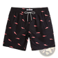 Men's Pink Shark Print Quick Dry Swim Trunks