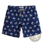 Men's Pink Shark Print Quick Dry Swim Trunks