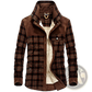 Men's Plaid Fleece Lined Corduroy Winter Jacket