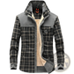 Men's Plaid Fleece Lined Corduroy Winter Jacket