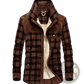 Men's Plaid Fleece Lined Corduroy Winter Jacket
