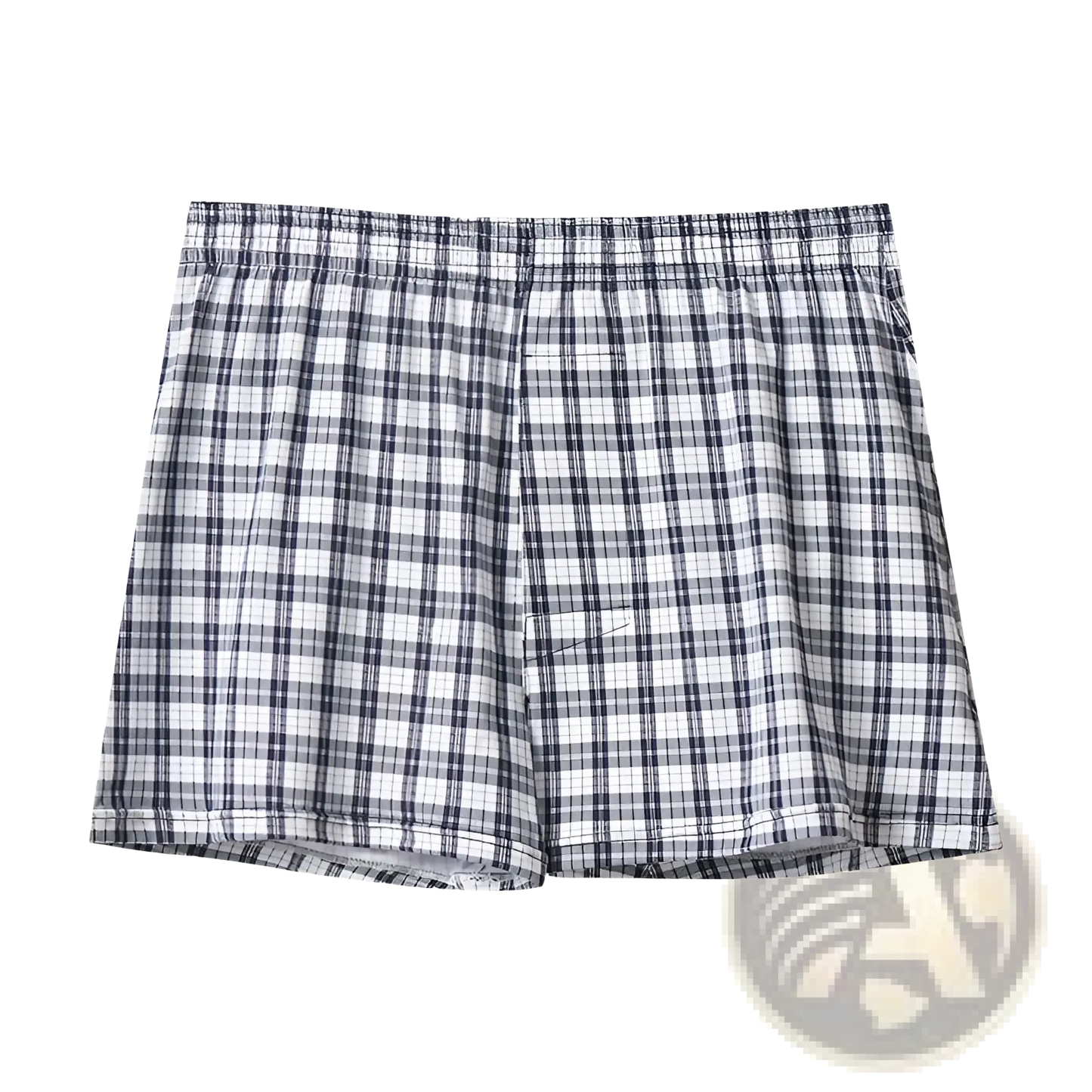 Men's Plus Size Cotton Striped and Plaid Boxer Shorts