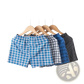Men's Plus Size Cotton Striped and Plaid Boxer Shorts