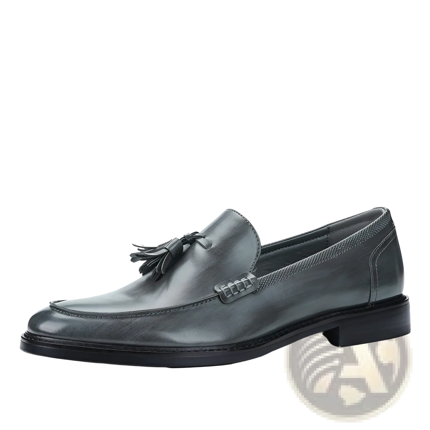 Men's Polished Leather Tassel Loafers with Composite Soles