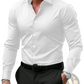 Men's Premium Slim Fit Long Sleeve Button Down Dress Shirt