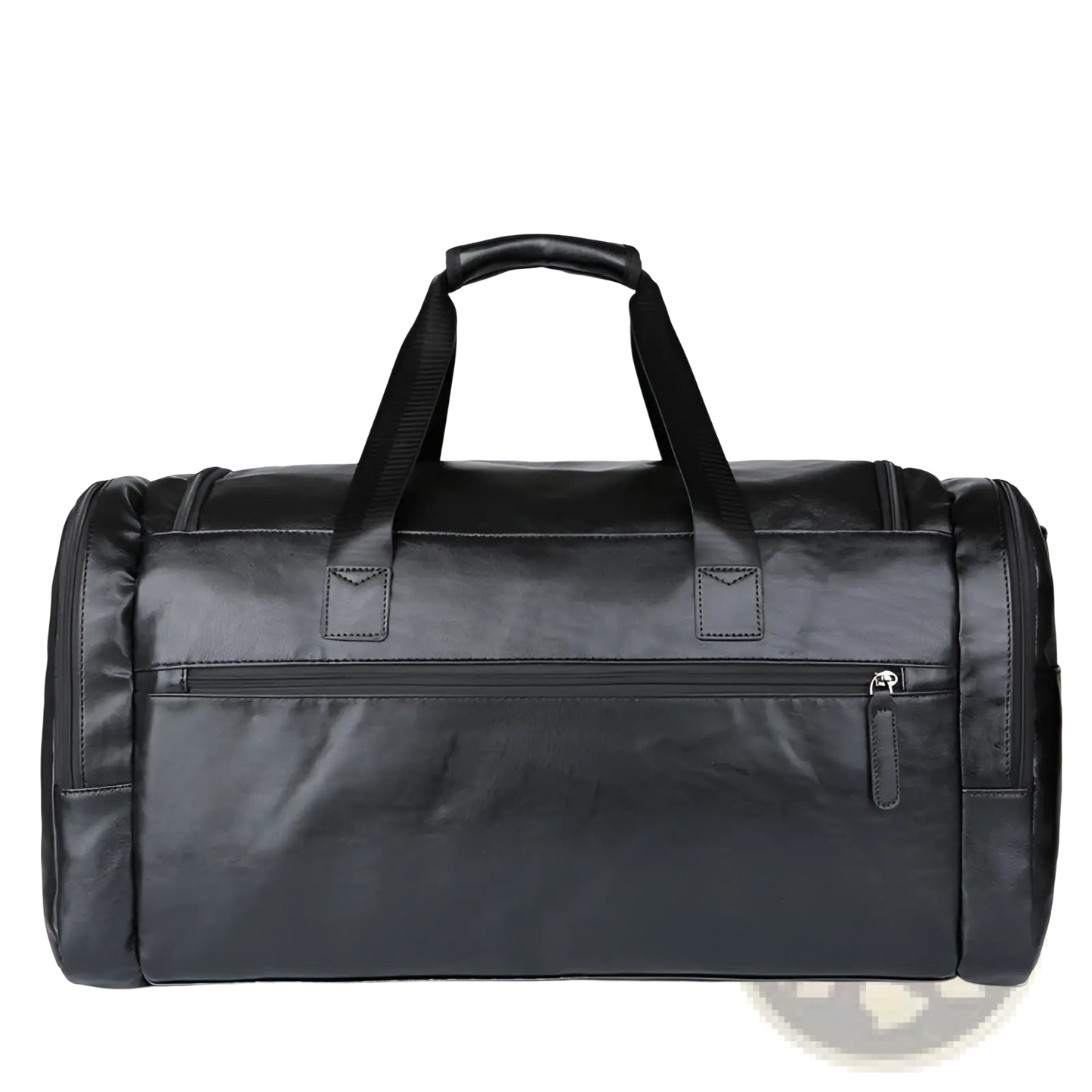 Men's Pu Leather Travel Duffel Bag 20-35l Capacity