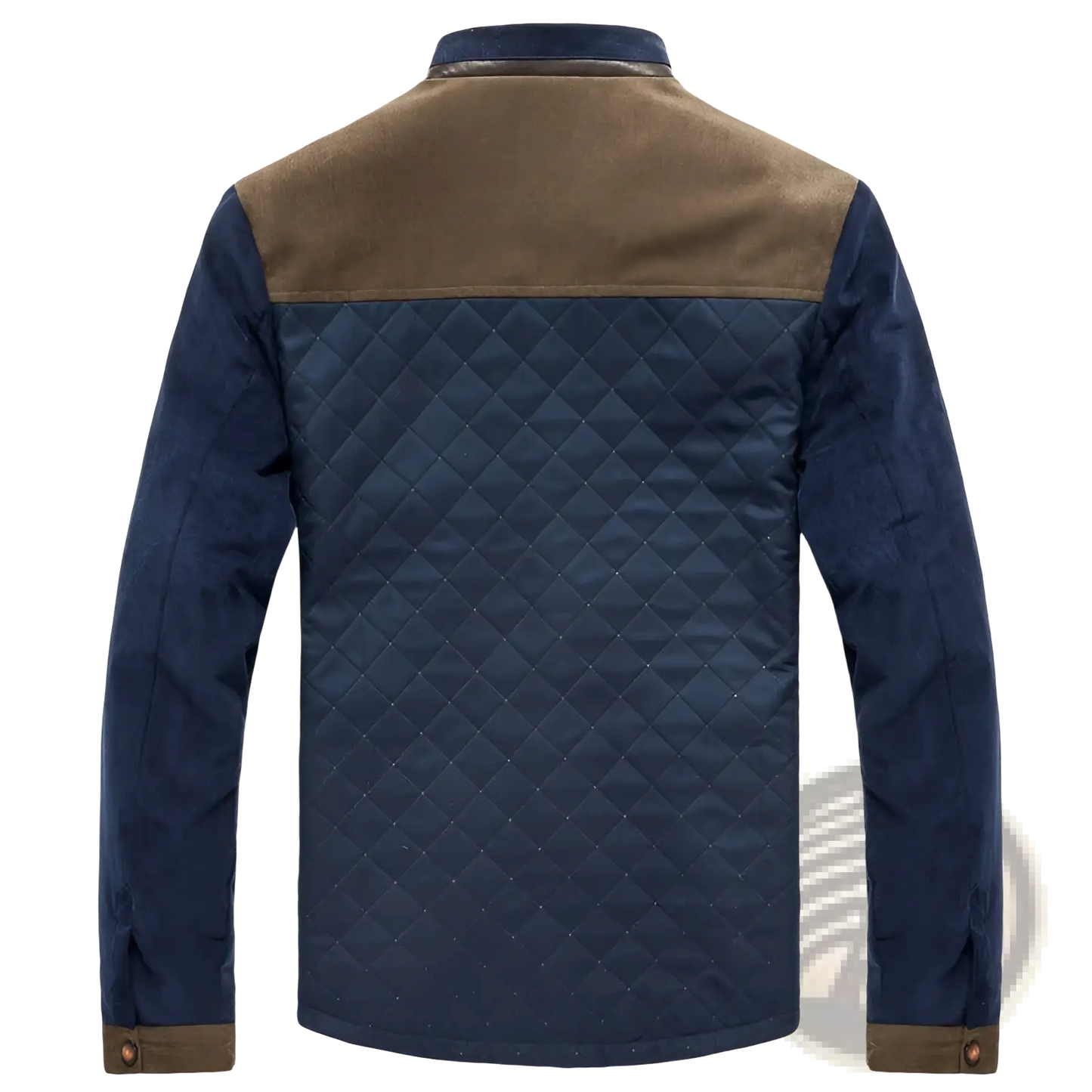 Men's Quilted Corduroy Color Block Casual Jacket