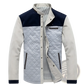 Men's Quilted Corduroy Color Block Casual Jacket