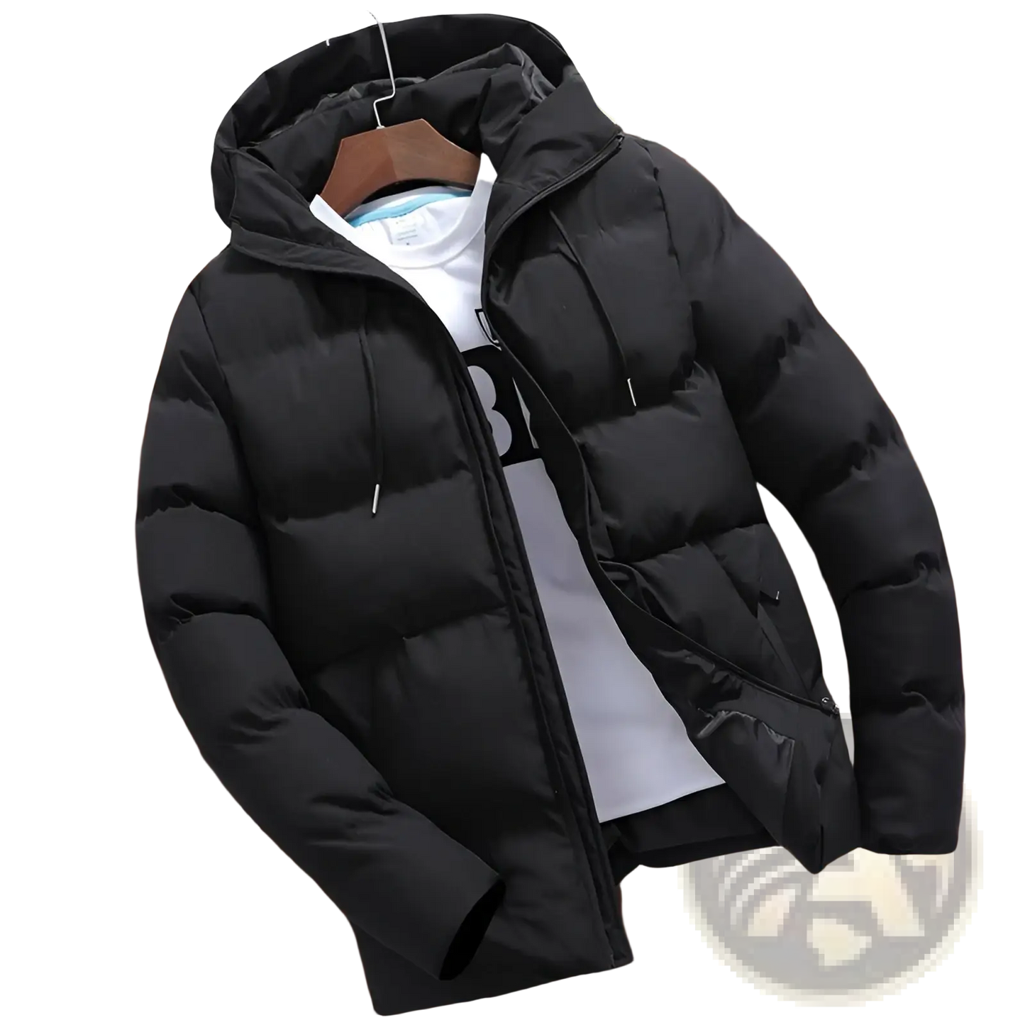 Men's Quilted Cotton Hooded Puffer Jacket