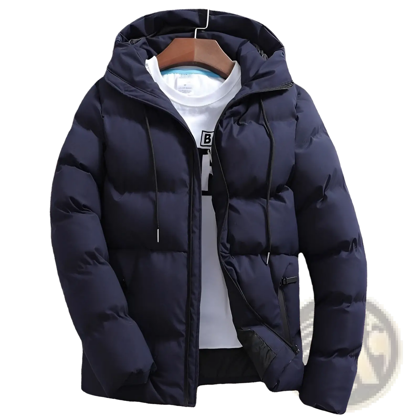Men's Quilted Cotton Hooded Puffer Jacket