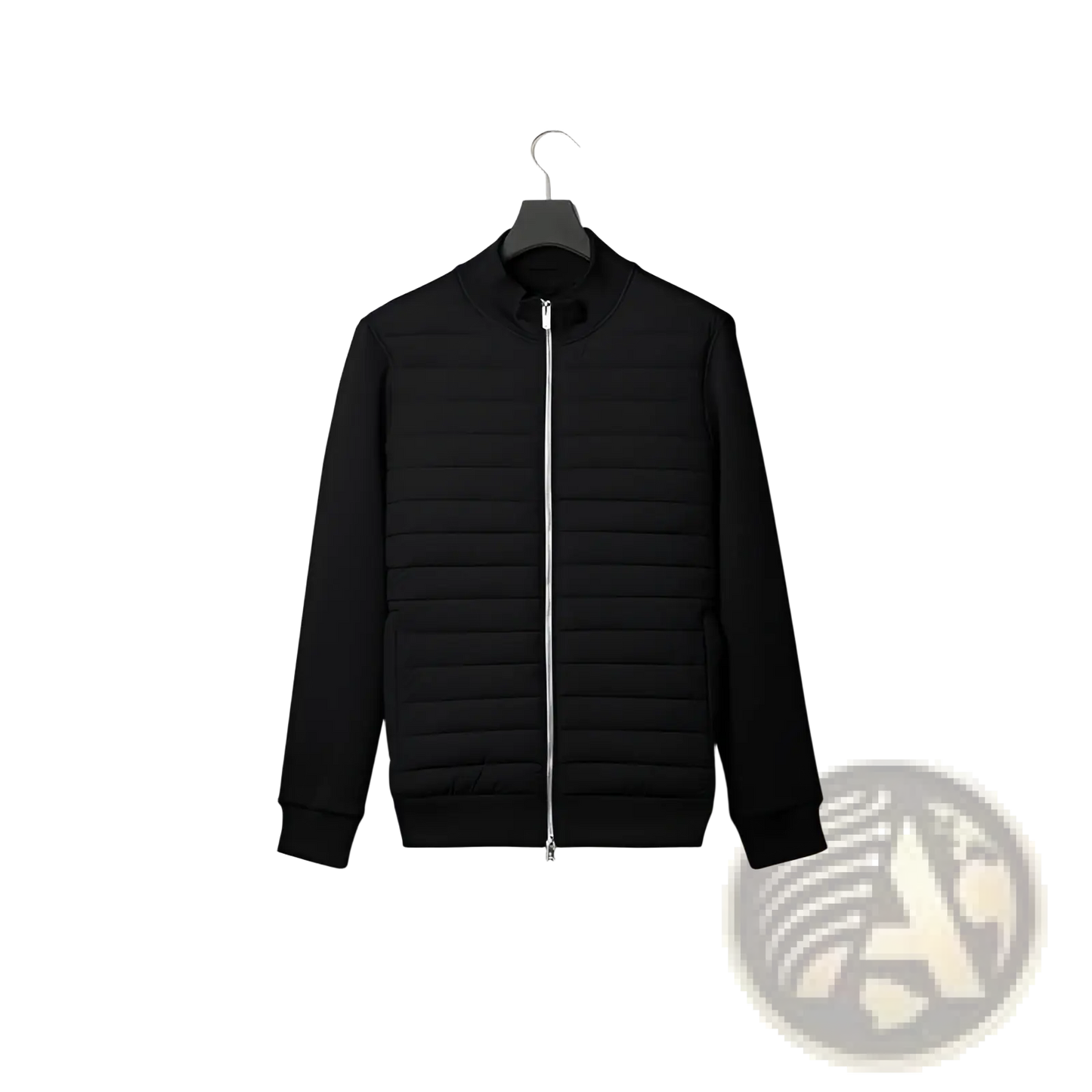 Men's Quilted Lightweight Bomber Jacket with Stand Collar