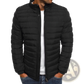 Men's Quilted Puffer Jacket with Stand Collar