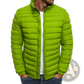 Men's Quilted Puffer Jacket with Stand Collar