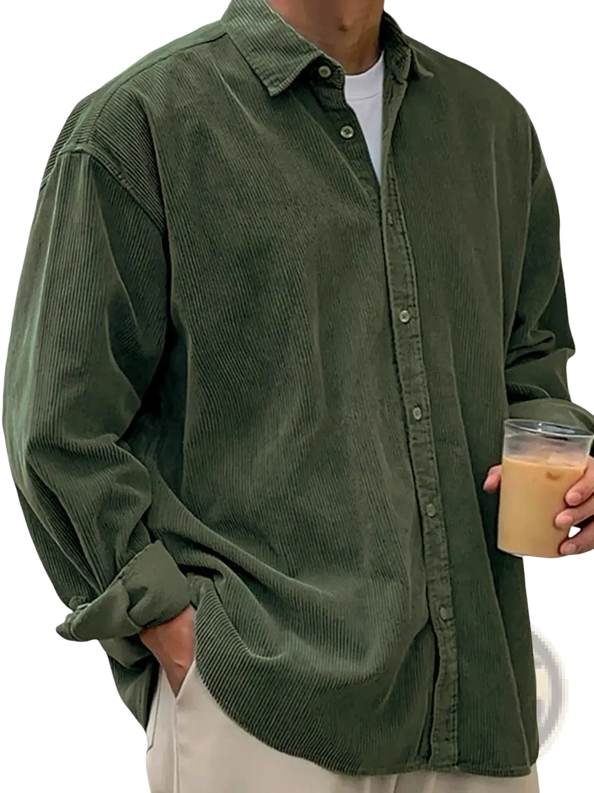 Men's Relaxed Fit Corduroy Shirt Jacket